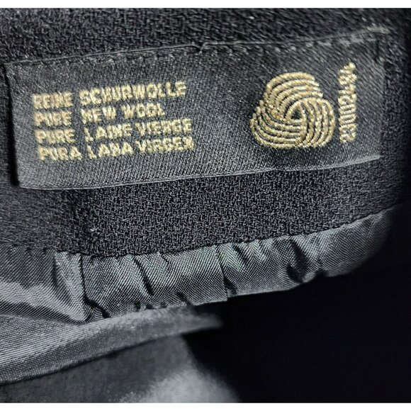 Escada Black Wool Skirt – Zip & Button Closure, Size S, Made in Germany - Picture 5 of 7